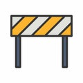 Barrier icon vector image. Royalty Free Stock Photo