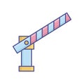 Barrier Line Style vector icon which can easily modify or edit