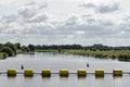 Barrier in the river Vecht Royalty Free Stock Photo