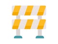 Barrier road blockade single isolated icon with flat style