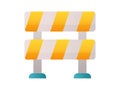 Barrier road blockade single isolated icon with smooth style