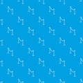 Barrier rope pattern vector seamless blue Royalty Free Stock Photo