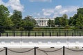 Barriers and fencing in front of the White House in Washington DC, United States of America on a summer day Royalty Free Stock Photo