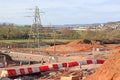 Road bypass construction site Royalty Free Stock Photo