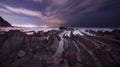 Barrika beach at night Royalty Free Stock Photo