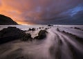 Barrika beach at night