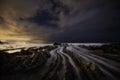 Barrika coast at night Royalty Free Stock Photo
