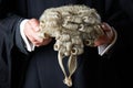 Barrister Holding Wig Royalty Free Stock Photo