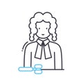 barrister line icon, outline symbol, vector illustration, concept sign