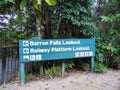 Barron Falls Lookout sign Railway Platform Royalty Free Stock Photo