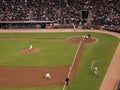 Barry Zito throwing a pitch to Padres Chase Headl