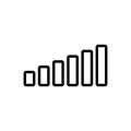 Black line icon Bars, graph and strategy Royalty Free Stock Photo