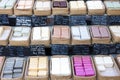 bars of soap, market in Forcalquier, Provence, France Royalty Free Stock Photo