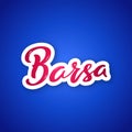 Barsa - hand drawn lettering phrase.