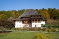 BARSAN, ROMANIA - OCTOBER 28, 2020: View of Barsana Wooden Monastery site in Maramures County, Romania Royalty Free Stock Photo