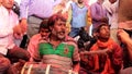 Barsana, India - 20180223 - Holi Festival - Frenetic Drummer And Clapping.