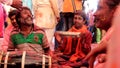 Barsana, India - 20180223 - Holi Festival - Frenetic Drummer Sings.