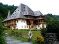 Barsana monastery from Barsana village in Maramures