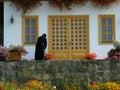 Barsana monastery from Barsana village in Maramures Romania