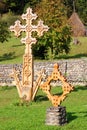 Barsana monastery: wooden cross