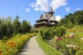 Barsana wooden monastery, Maramures, Romania. Royalty Free Stock Photo