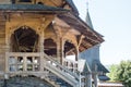 Barsana wooden monastery,  Maramures,  Romania. Barsana monastery is one of the main point of interest in Maramures area Royalty Free Stock Photo