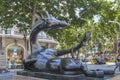 Sculpture Resting Giraffe, Barcelona Royalty Free Stock Photo