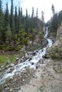 Barskaun waterfall in Kyrgyzstan