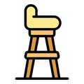 Barstool icon vector flat