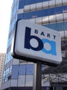 BART sign marks station in Oakland, California Royalty Free Stock Photo