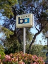 BART sign on pole marks station Royalty Free Stock Photo