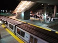 BART Train Parked at BART Millbrae Station