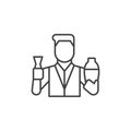 Bartender, barkeeper line icon. linear style sign for mobile concept and web design. Barman making cocktail Royalty Free Stock Photo