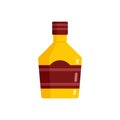 Bartender bottle drink icon flat isolated vector