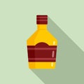 Bartender bottle drink icon, flat style