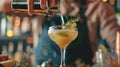 A bartender conducts a mixology demonstration showing guests how to craft creative and delicious cocktails using the new