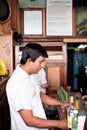 Bartender in La Bodeguita del Medio Royalty Free Stock Photo