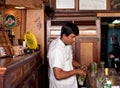 Bartender in La Bodeguita del Medio Royalty Free Stock Photo