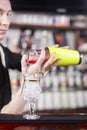 Bartender is making cocktail Royalty Free Stock Photo