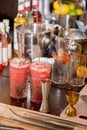 Bartender preparing cocktail Royalty Free Stock Photo