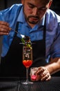 Bartender preparing cocktai