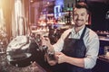 Bartender in pub Royalty Free Stock Photo