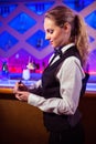 Bartender taking order at nightclub Royalty Free Stock Photo