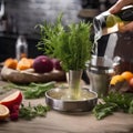 A bartender using a cocktail muddler to crush fresh herbs and fruit2