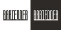 Bartending logo for shop or store. Barman or bartender design for shot or cocktail bar