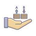 Barter flat vector icon which can easily modify or edit