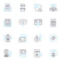 Barter Goods linear icons set. Trading, Exchange, Swapping, Bartering, Deals, Negotiation, Tradeoffs line vector and Royalty Free Stock Photo