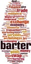 Barter word cloud Royalty Free Stock Photo