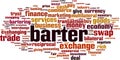 Barter word cloud Royalty Free Stock Photo