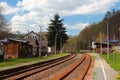 Barthmuhle, Germany - April 21, 2023: Barthmuhle station near Elstertal bridge in Vogtland district of Saxony